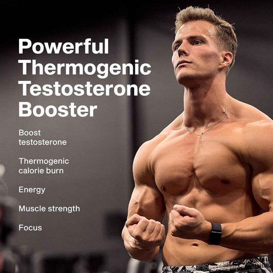 MuscleTech Thermogenic Testosterone Booster for Men, AlphaTest Thermo - T-Boost Mens Supplement with Tribulus Terrestris - Male Gym Workout Supplements for Muscle Growth, Stamina & Energy - 90 Pills