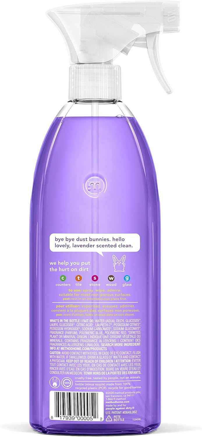 Method All-Purpose Cleaner Spray, French, Perfect for Most Counters, Tiles and More, 28 Fl Oz