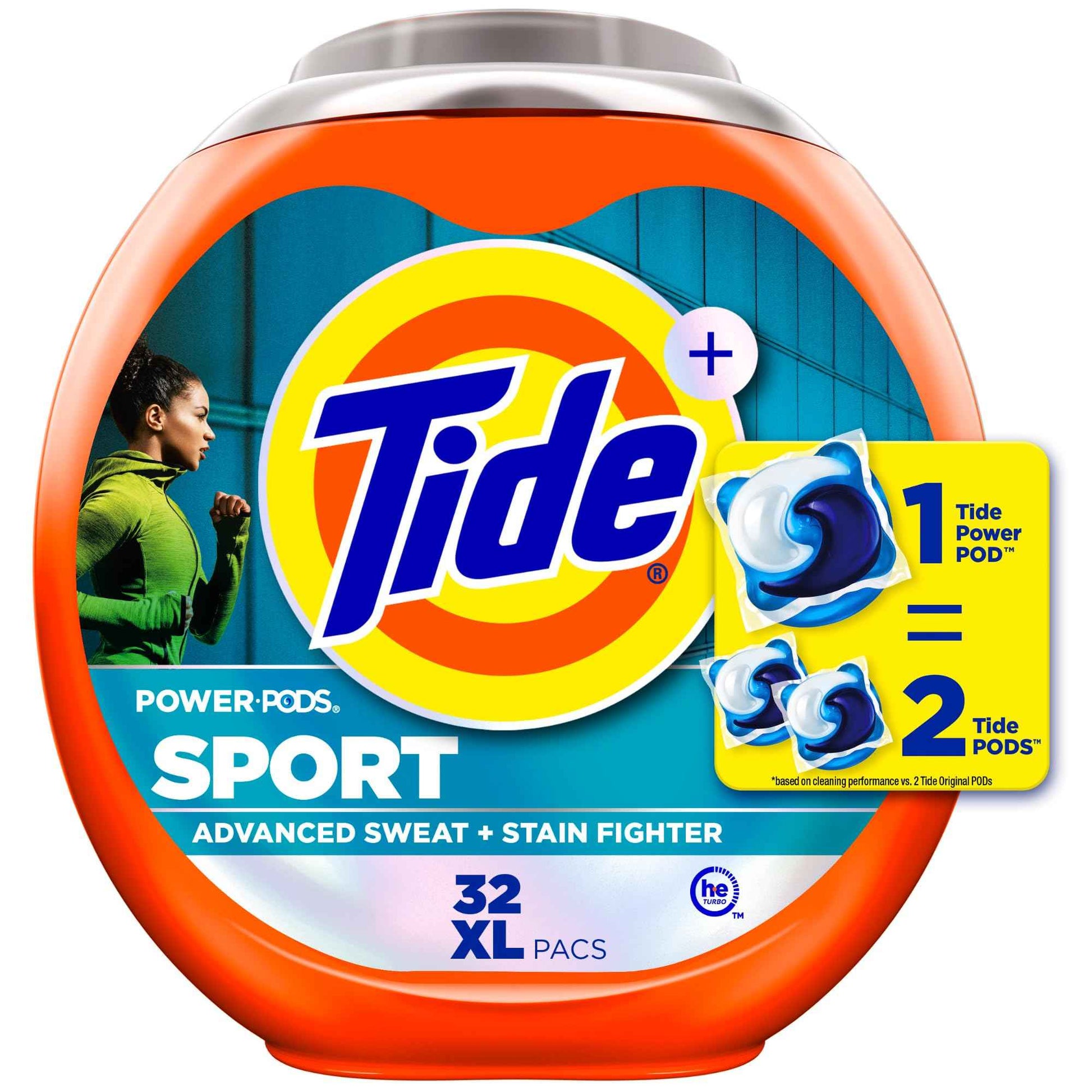 Tide Power Pods Sport Laundry Detergent Pacs, Advanced Sweat + Stain Fighter