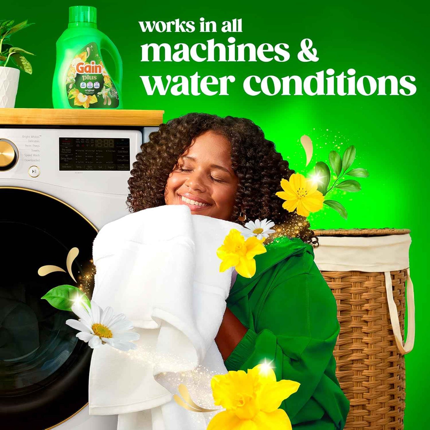 Gain Plus Liquid Laundry Detergent, Cleaner, Fresher, Now with Oxi, Original Scent