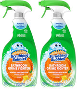 Scrubbing Bubbles Bathroom and Shower Cleaner Disinfectant Spray, Bathroom Grime Fighter, Citrus Scent, 32oz