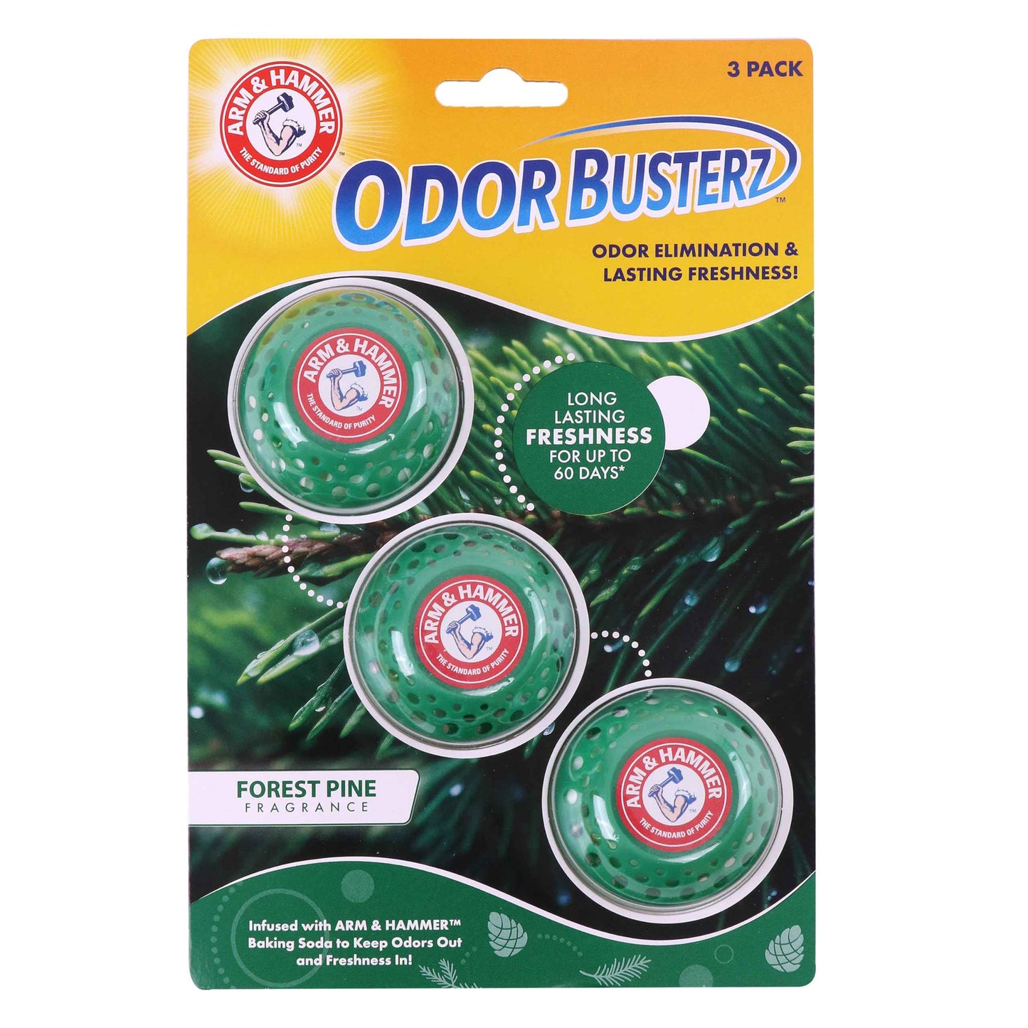 Arm & Hammer OdorBusterz® Odor Eliminator Balls – Baking Soda Odor Control for Closets, Drawers, Hampers & Small Spaces
