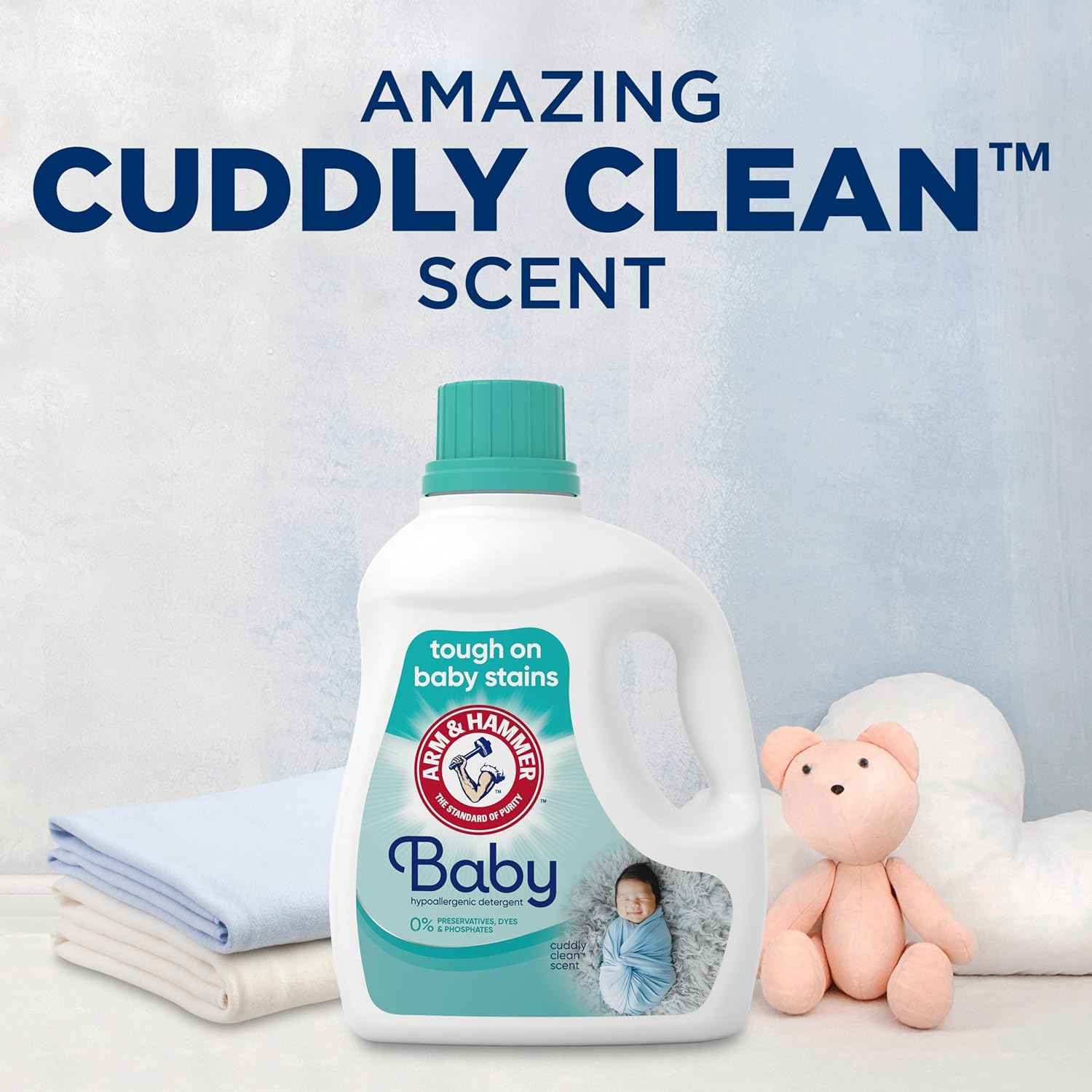 ARM & HAMMER Baby, 77 Loads Hypoallergenic Liquid Laundry Detergent, 100.5 fl oz