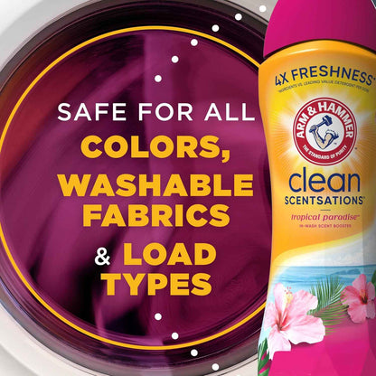 ARM & HAMMER Clean Scentsations In-Wash Scent Booster, Laundry Scent Booster Tropical Paradise scent