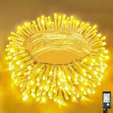 300 LED Christmas Lights Outdoor Indoor 100ft Connectable Warm White Christmas Lights 8 Modes Clear Wire Waterproof, Plug in Twinkle Fairy String Light for Bedroom Wedding Party Xmars Tree Decorations