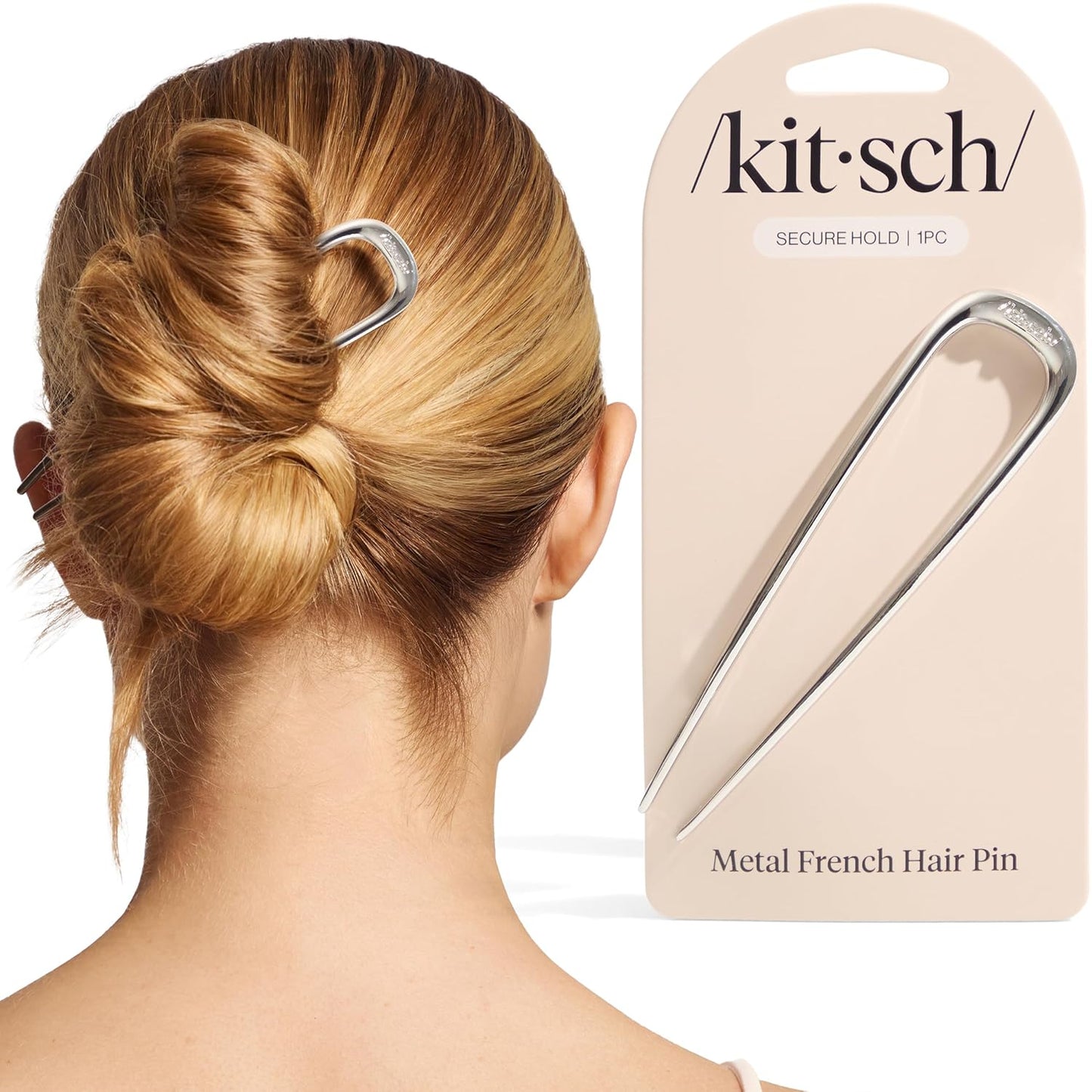 Kitsch_Metal_French_Hair_Pin_for_Women_-_Elegant_Hair_Accessories,_Ideal_for_Buns_&_French_Twist,_Designed_for_a_Secure,_Comfortable_Fit_|_Ideal_Gifts_for_Women_-_Silver
