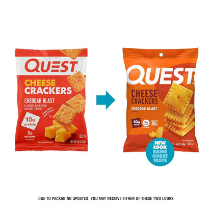 Quest Nutrition Cheese Crackers, 10g Protein, 5g Net Carbs, 1g Sugar, Made with Real Cheese, High Protein Snack