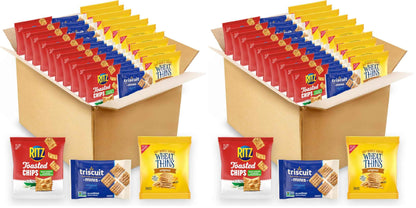 Nabisco Cracker Variety Pack, RITZ Toasted Chips, Wheat Thins Snacks Whole Grain Wheat Crackers and Triscuit Minis Whole Grain Wheat Vegan Crackers