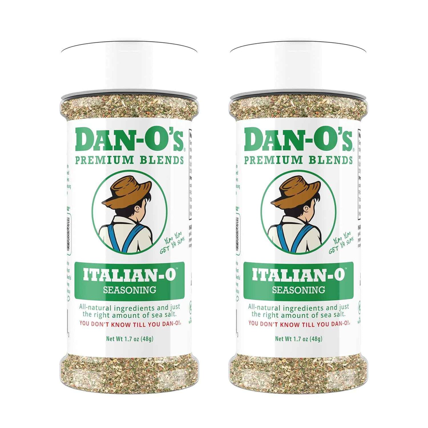 Dan-O's, 1.7 oz Bottle, 2 Pack, for Pasta, Pizza, Salad, Veggies and More, Sugar Free, Zero Calorie, Use this Spice Blend to Craft Meatballs or Pasta Sauce