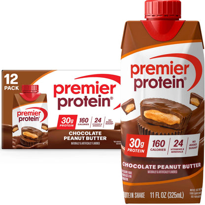 Premier Protein Shake, 30g Protein, No Added Sugar, 24 Vitamins & Minerals to Support Immune Health, Gluten-Free, 11 fl oz