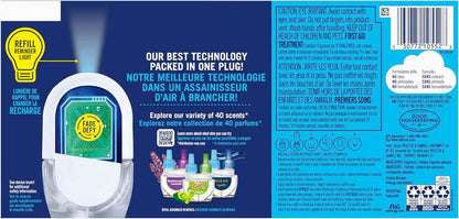 Febreze Plug In Air Freshener, Odor-Fighting Scented Oil Refill, Linen & Sky Scent, 4 Refills