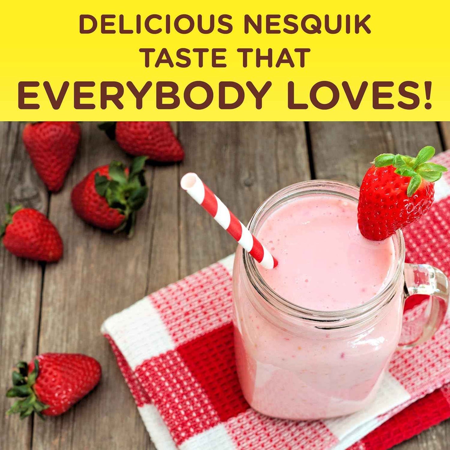 Nesquik Large Strawberry Powder Drink Mix, 35.5 Ounce