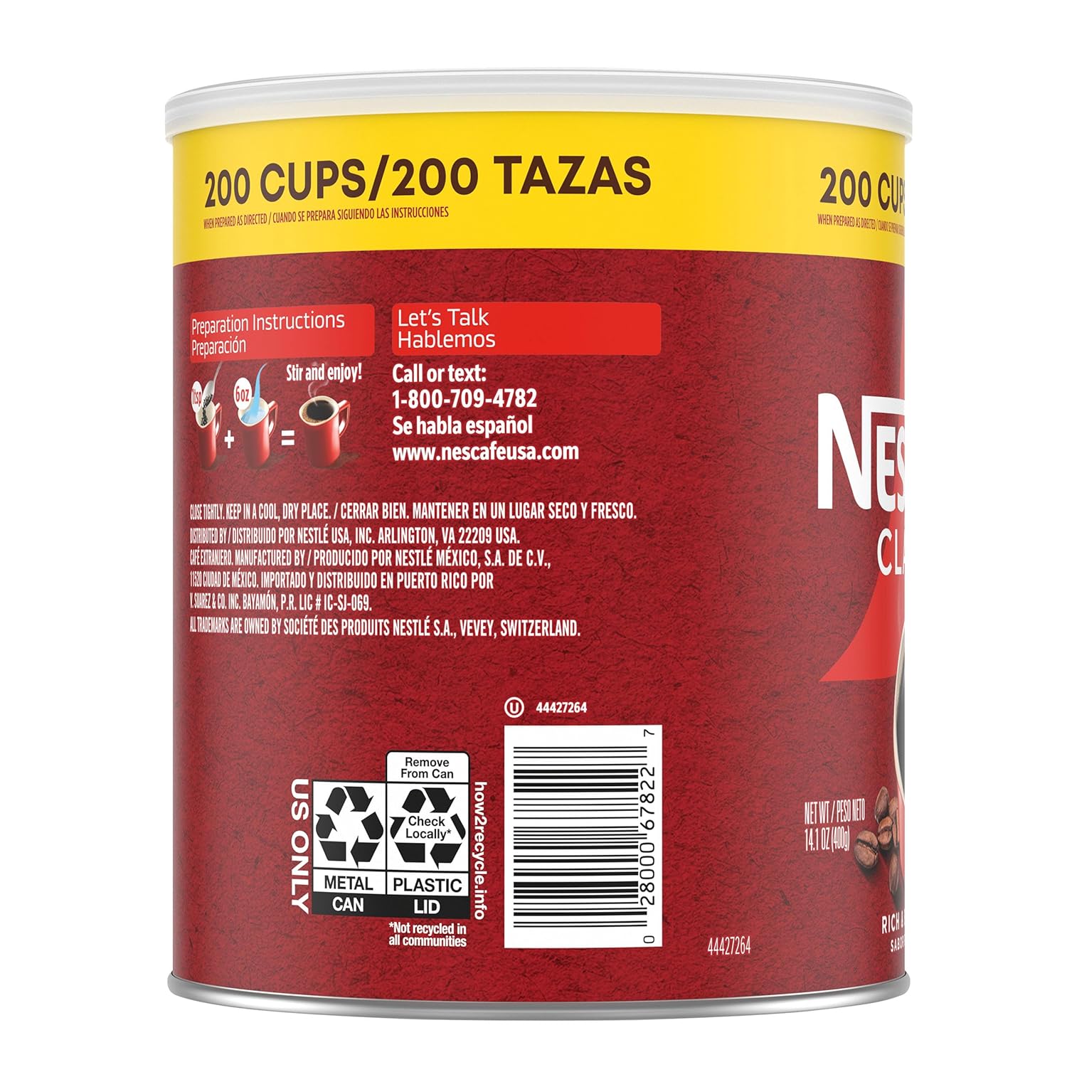 NESCAFE_CLASICO_Instant_Coffee,_Dark_Roast_Coffee,_1_Canister_(14.1_Oz)