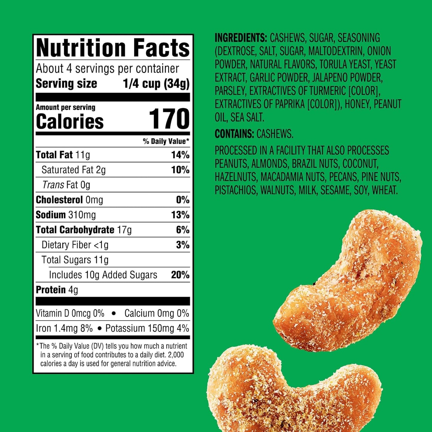 Emerald_Nuts_Hot_Honey_Cashews_(1-Pack)_|_5oz_Resealable_Bag_|_Kosher_Dairy_Certified,_Non-GMO,_Contains_No_Artificial_Preservatives,_Flavors_or_Synthetic_Colors