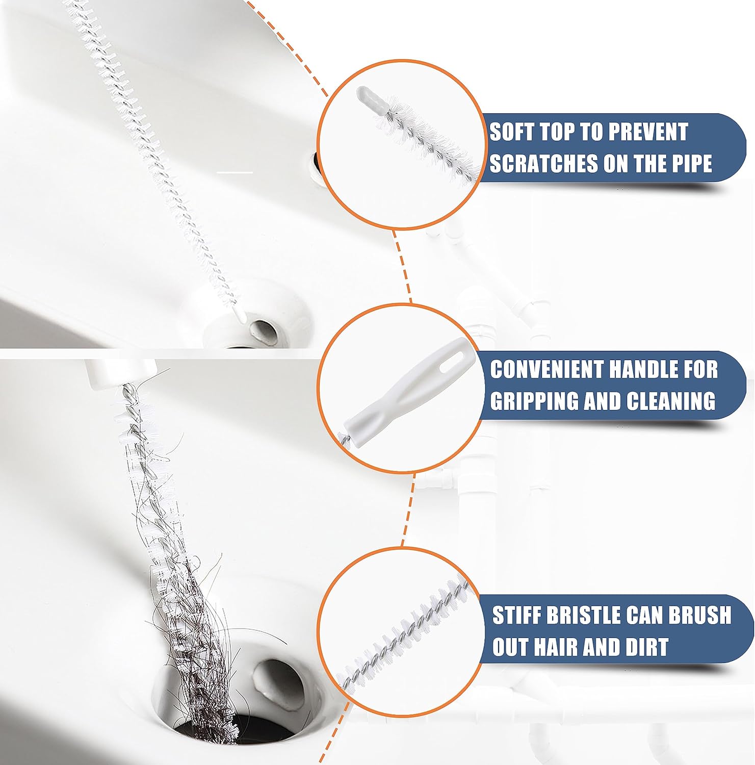 35.5inch_Drain_Clog_Remover(1pcs),_25inch_Drain_Snake_Hair_Remover(6pcs)_＆_Cleaning_Brush(2pcs),_Hair_Catcher_Drain_Auger_Cleaner_Tool_Set_For_Toilet,_Kitchen_Sink,_Bathroom_Tub,_Sewer,_9_Pack