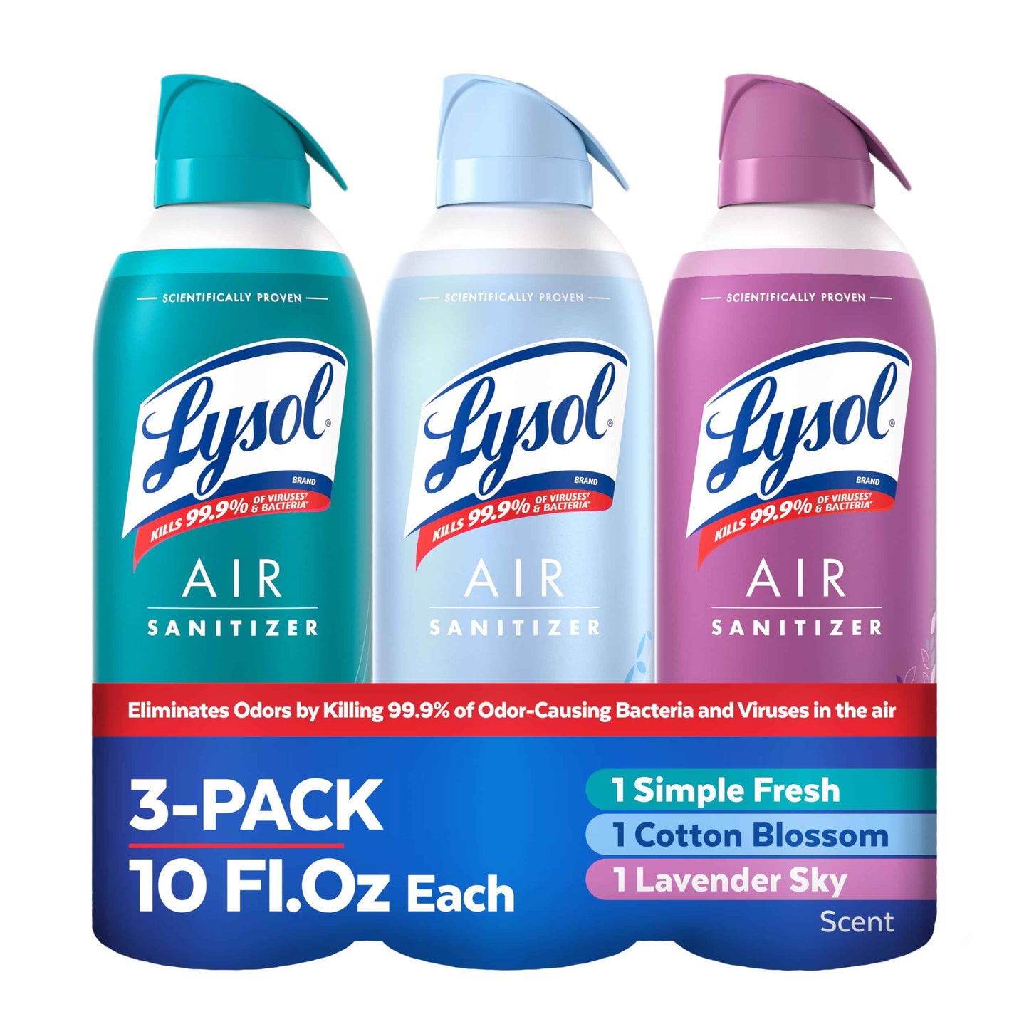 Lysol Air Sanitizer Spray with Bacterial Odor Eliminator for Home & Office, Sanitizing Air Spray, Air Freshener Alternative