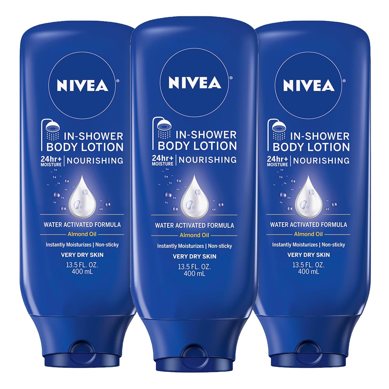 NIVEA_Nourishing_In_Shower_Lotion,_Water_Activated_In_Shower_Moisturizer_for_Dry_to_Very_Dry_Skin,_13.5_FL_OZ,_Pack_of_3
