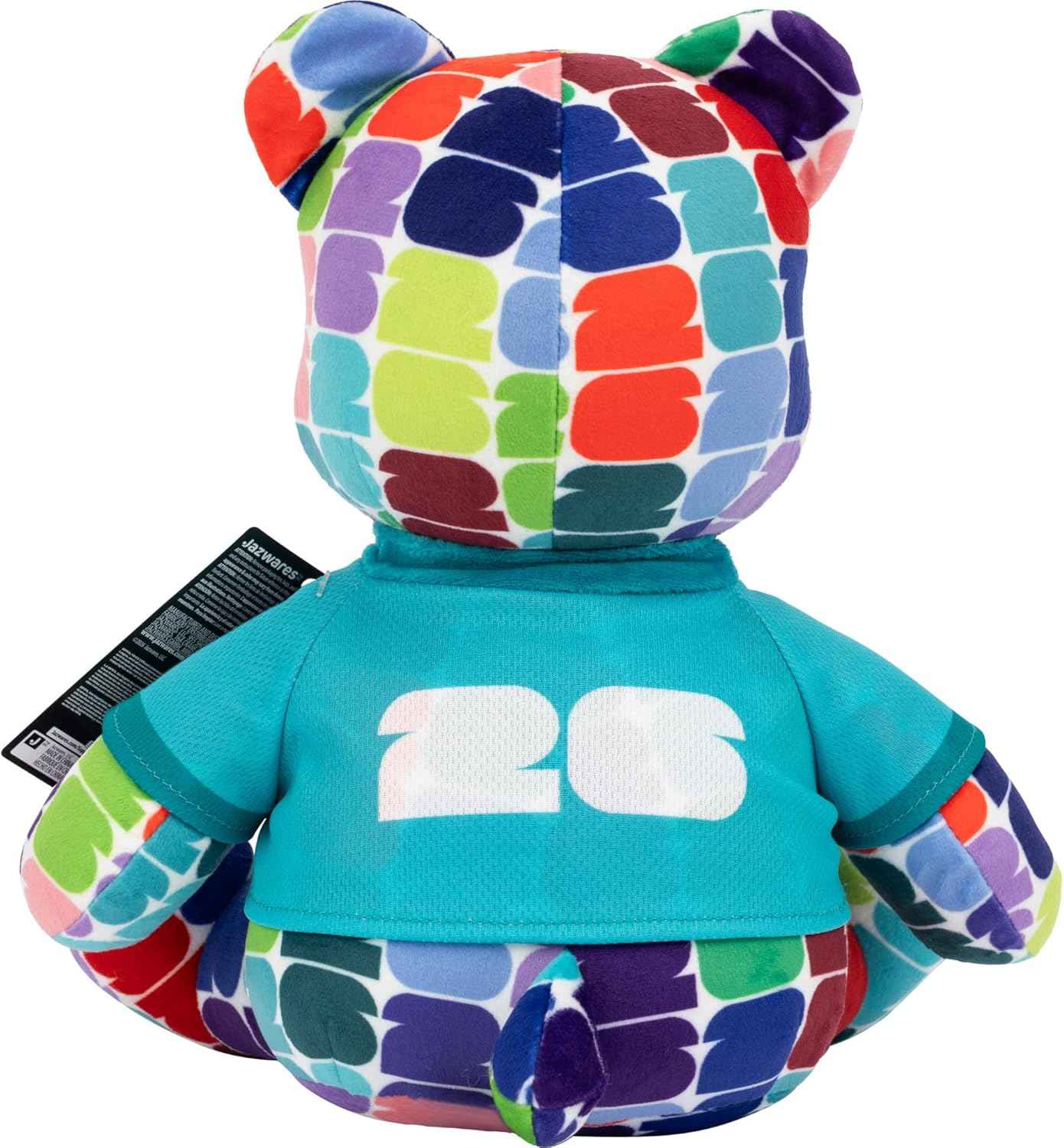 Jazwares FIFA World Cup 2026 10-Inch Colorful Bear Plush - Official 2026 World Cup Collectible with FIFA Trophy Logo Tee - Ages 3+