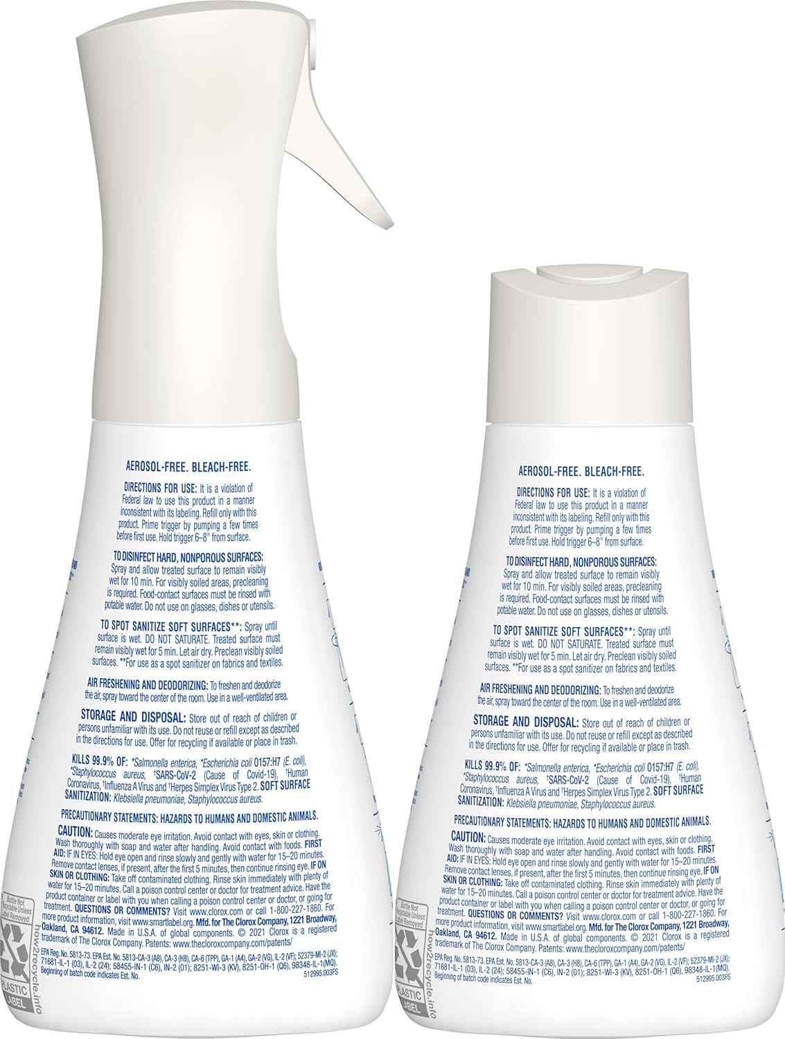 Clorox Disinfecting Mist, Lemon and Orange Blossom, 1 Spray and 1 Refill