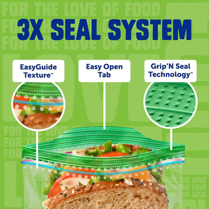 Ziploc Sandwich Bags, Pack of 150, 16.5 cm x 14.9 cm