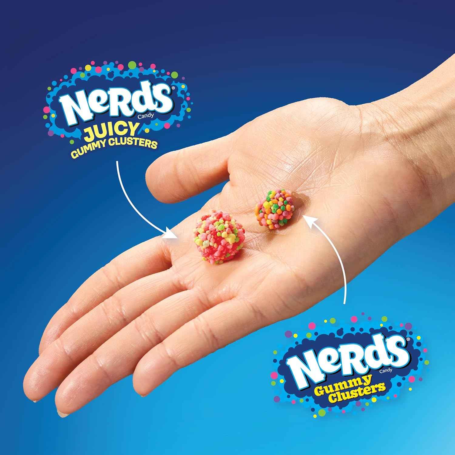 NERDS Juicy Gummy Clusters, Juicy and Gummy Candy, 1 Stand Up Bag, for Snacking and Sharing, 7.15 oz