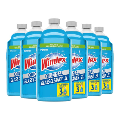 Windex Glass and Window Cleaner Spray Bottle, Packaging Designed to Prevent Leakage and Breaking, Surface Cleaning Spray, Original Blue Scent