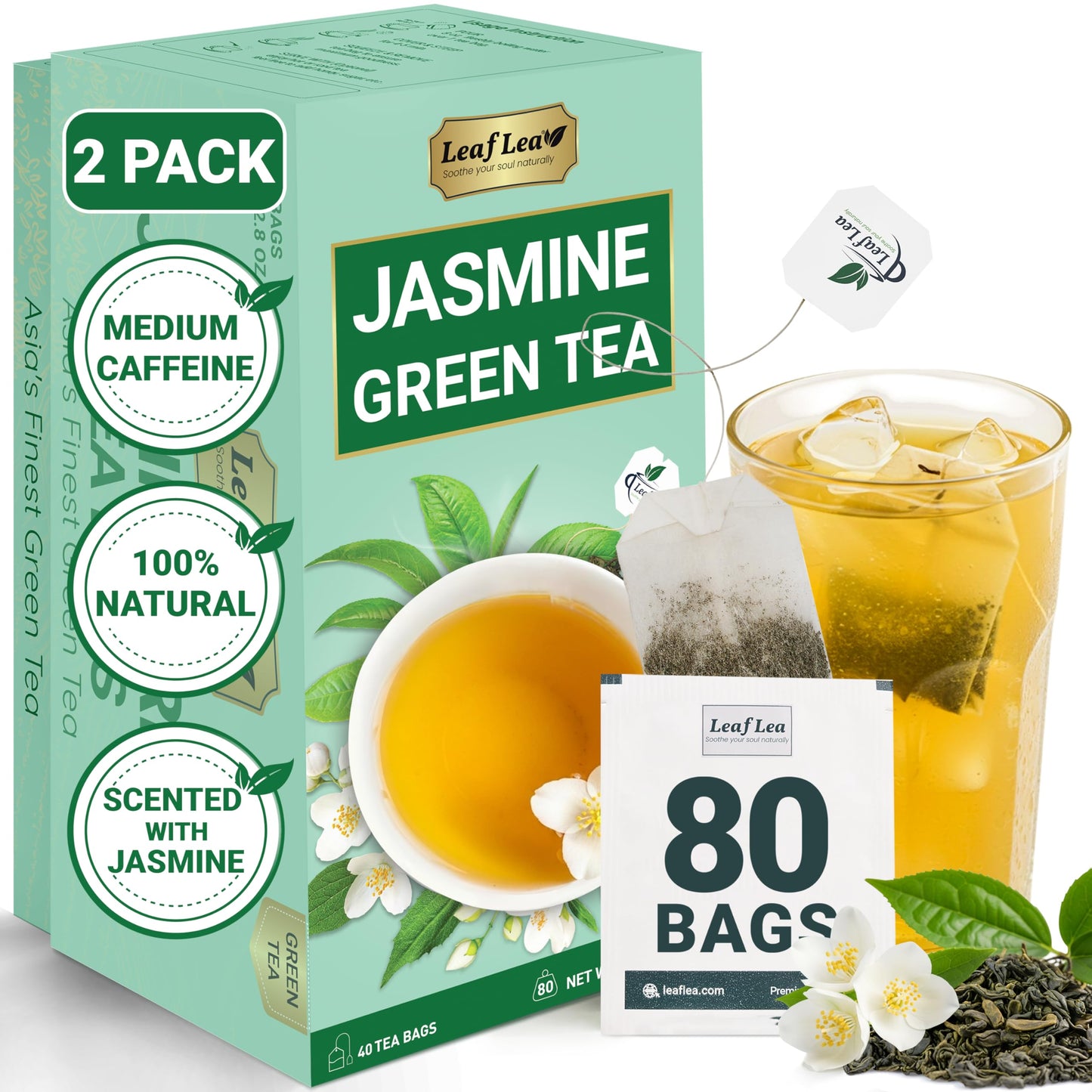 Jasmine - 80 Tea Bags (Pack of 2)