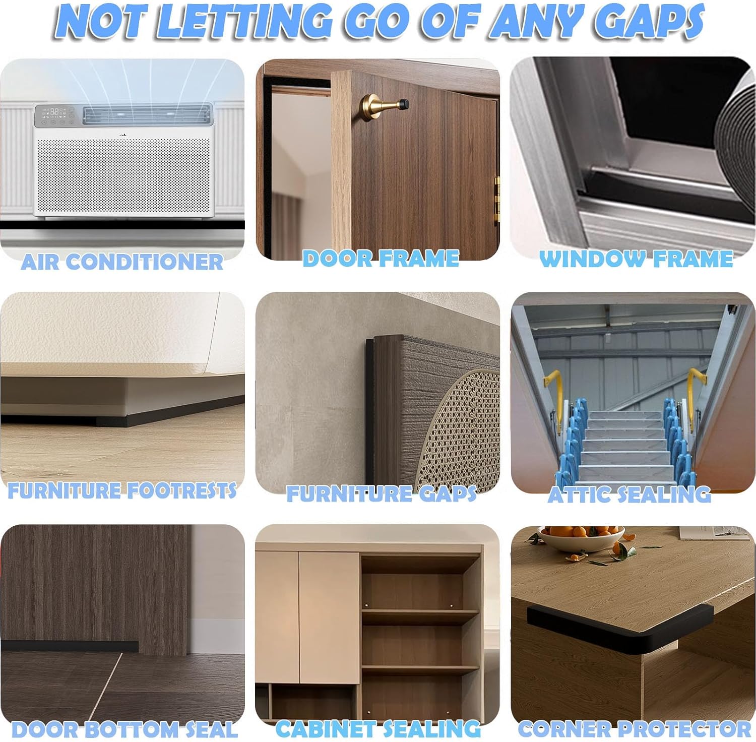 33FT_EVA_Weather_Stripping_Soundproof_Foam_Insulation_Tape_with_Adhesive_Foam_Weatherstripping_Door_Seal_Weather_Strip_for_Door_Frame/Window/Gaps_Sound_Proof