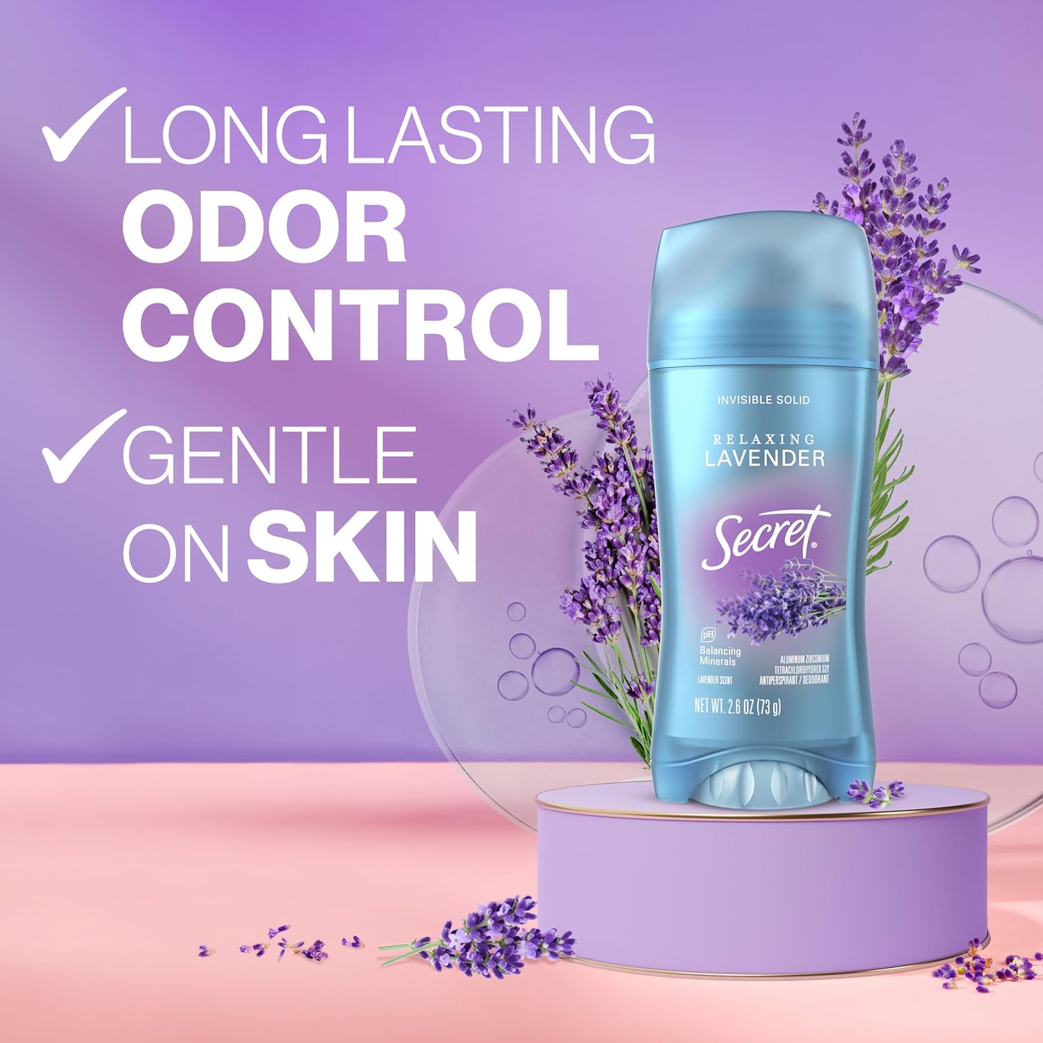 Secret_Fresh_Antiperspirant_Deodorant_for_Women,_72hr_Breathable_Sweat_&_Odor_Protection,_Instant_Freshness_&_Gentle,_PH_Balancing_Mineral,_Invisible_Solid,_Relaxing_Lavender_Scent,_2.6_oz_(Pack_of_3)