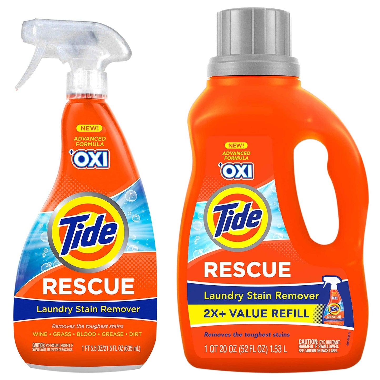 Tide Laundry Stain Remover with Oxi, Rescue Clothes, Upholstery, Carpet and more from Tough Stains, Stain Treater