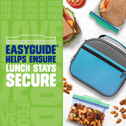 Ziploc Sandwich and Snack Bags with EasyGuide Texture, Plastic Storage Bags with Grip 'n Seal Technology