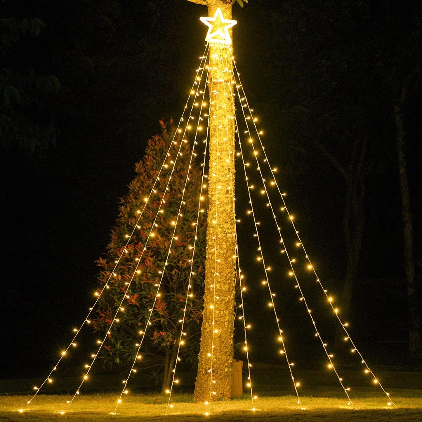DANLI_Christmas_Star_String_Lights_Outdoor,_320_LED_With_Timer_[8_Mode/IP44_Waterproof]_Decoration_Fairy_Indoor,_9x12FT_Topper_for_Xmas_New_Year_Wedding_Patio_Yard