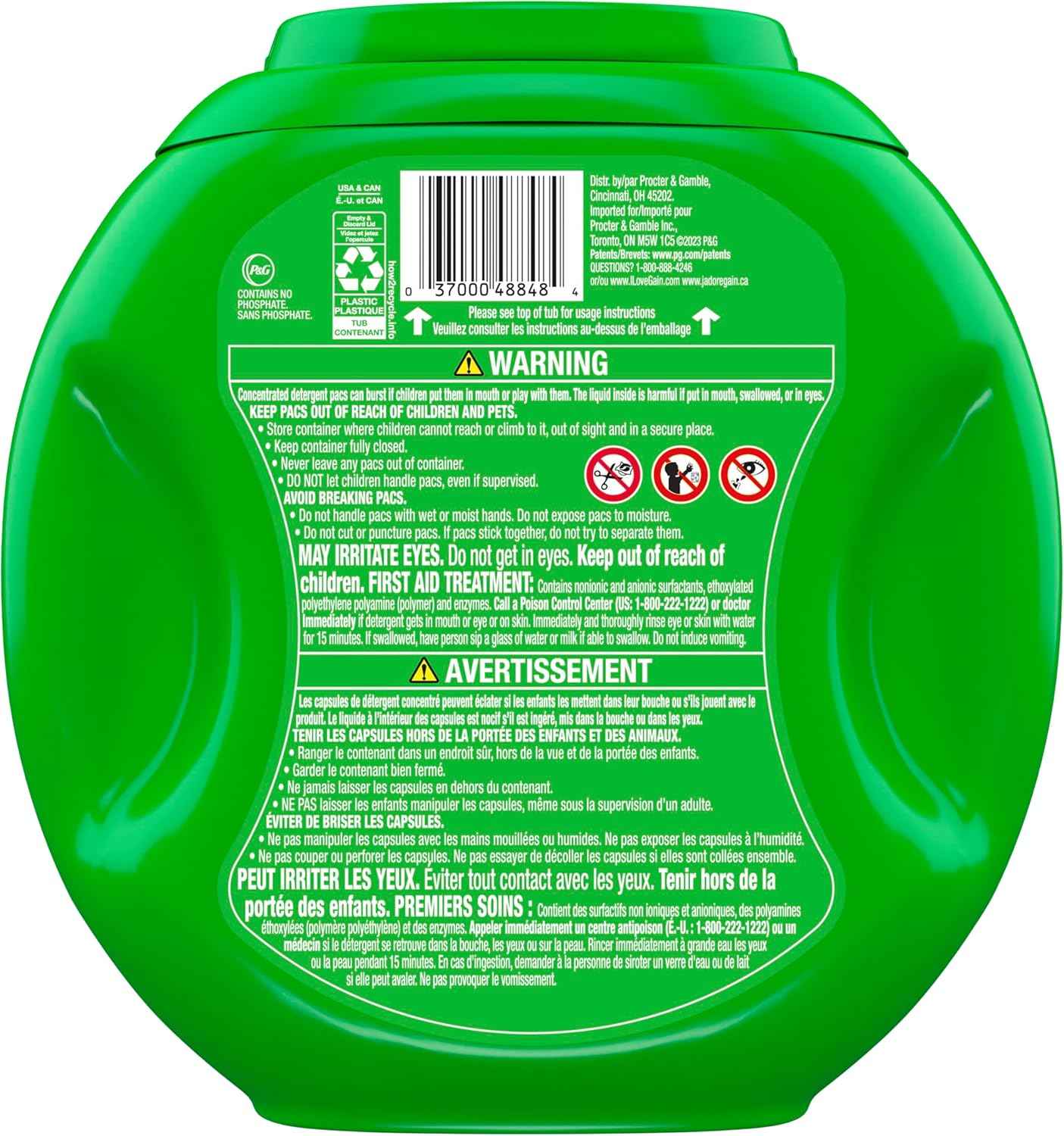 Gain Flings Liquid Washing Detergent Pacs with Odor Defense + Color Guard, Moonlight Breeze Scent, 4-In-1 Liquid Laundry Detergent Pods, Clean & Fresh