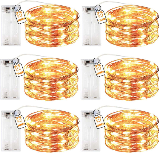 innotree_6_Pack_LED_Fairy_String_Lights_Battery_Operated_with_Timer,_10Ft_30LEDs_Battery_Powered_Copper_Wire_Mini_Firefly_Twinkle_Lights_for_Bedroom,_Christmas,_Wedding,_Party_Decoration,_Warm_White