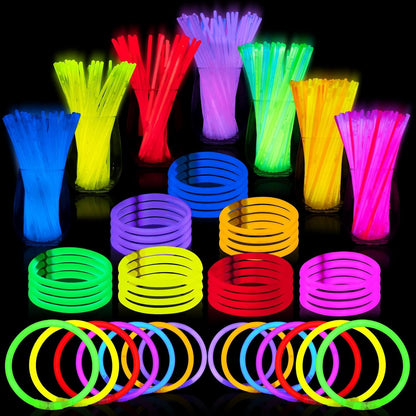 JOYIN_144_Pcs_8"_Glowsticks,_Halloween_Supplies_Pack,_Bracelets_Necklaces,_Glow_in_the_Dark_Party_Favors,_Easter,_Christmas,_Football_Party_Supplies