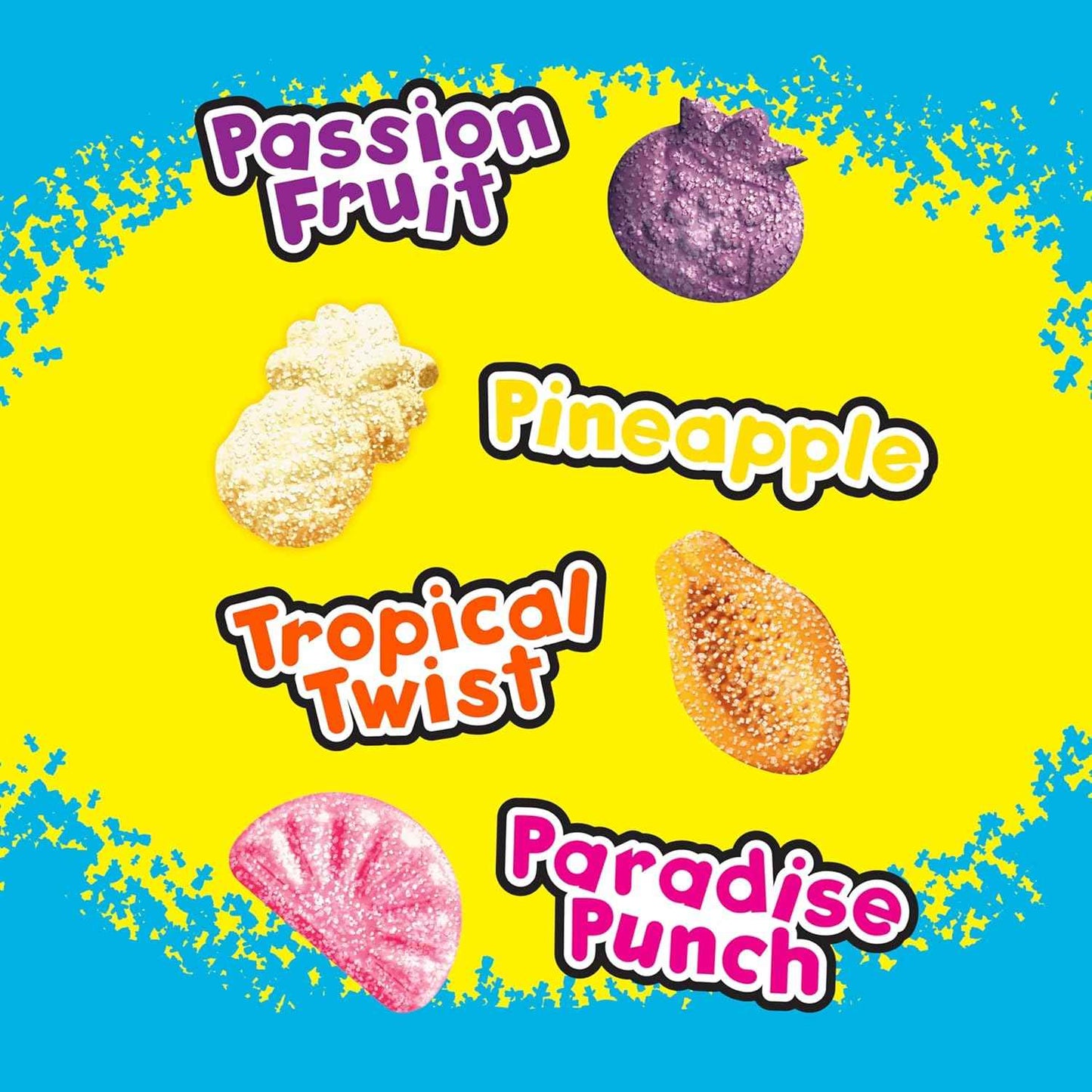 SOUR PATCH KIDS Fruits Tropical Mix Soft & Chewy Candy, Share Size, 11.11 oz