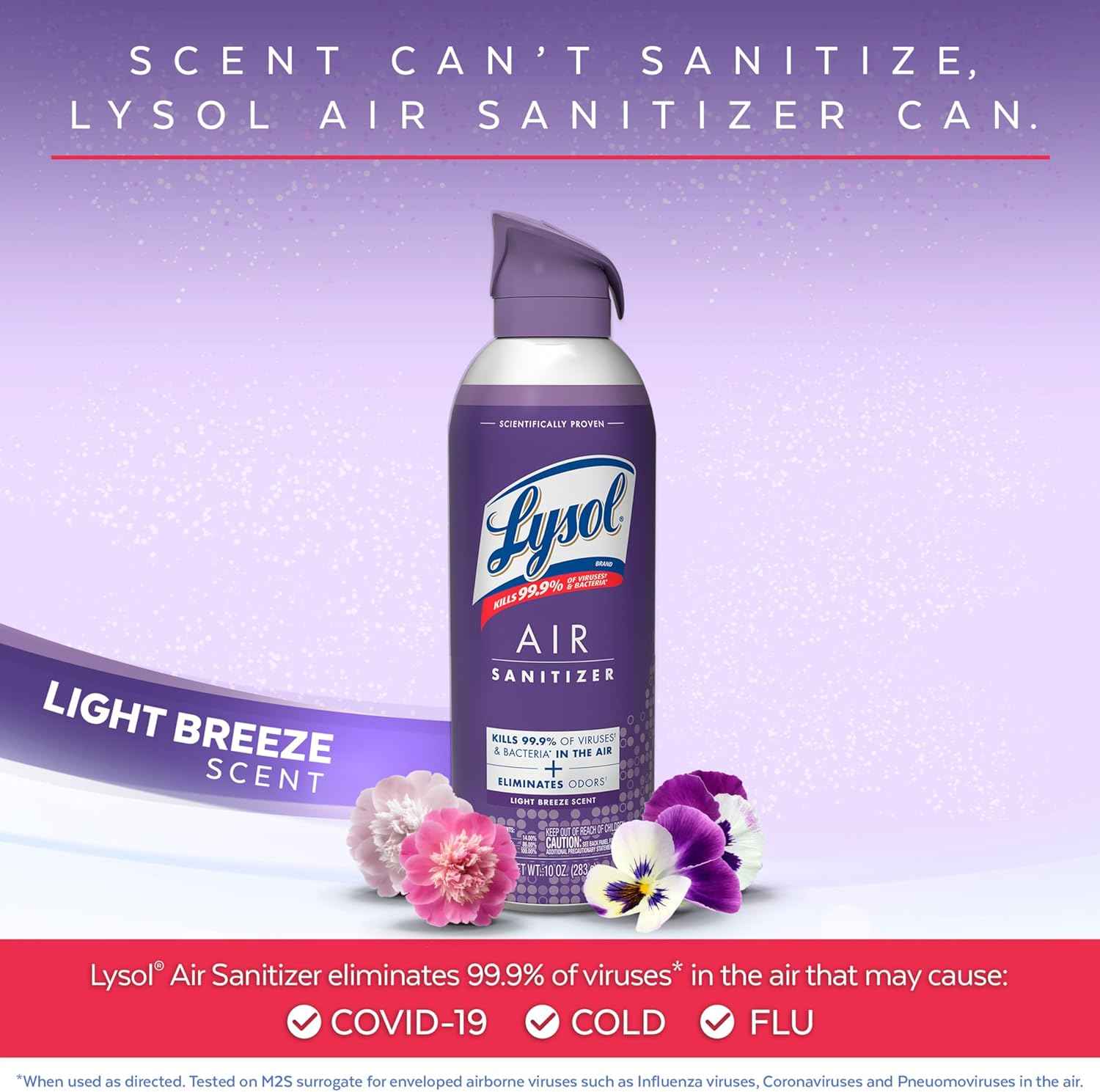Lysol Air Sanitizer Spray with Bacterial Odor Eliminator for Home & Office, Sanitizing Air Spray, Air Freshener Alternative