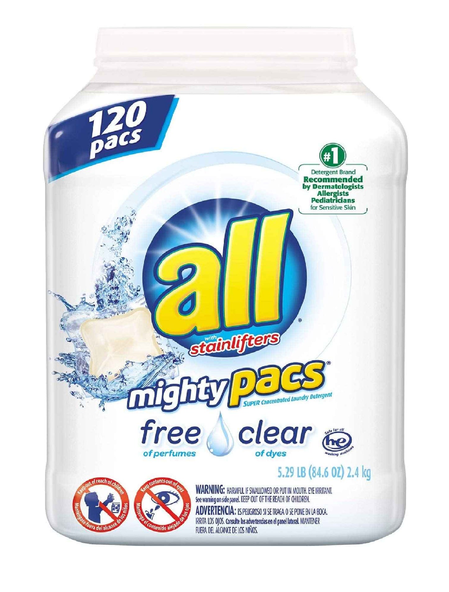 all Unit Dose Laundry Detergent, Mighty Pacs, Free Clear