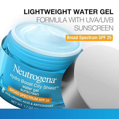 Neutrogena_Hydro_Boost_City_Shield_Water_Gel_Face_Moisturizer_with_Broad_Spectrum_SPF_25,_Hydrating_Facial_Sunscreen_with_Hyaluronic_Acid,_Oil-Free_and_Non-Comedogenic_Face_Lotion,_1.7_oz
