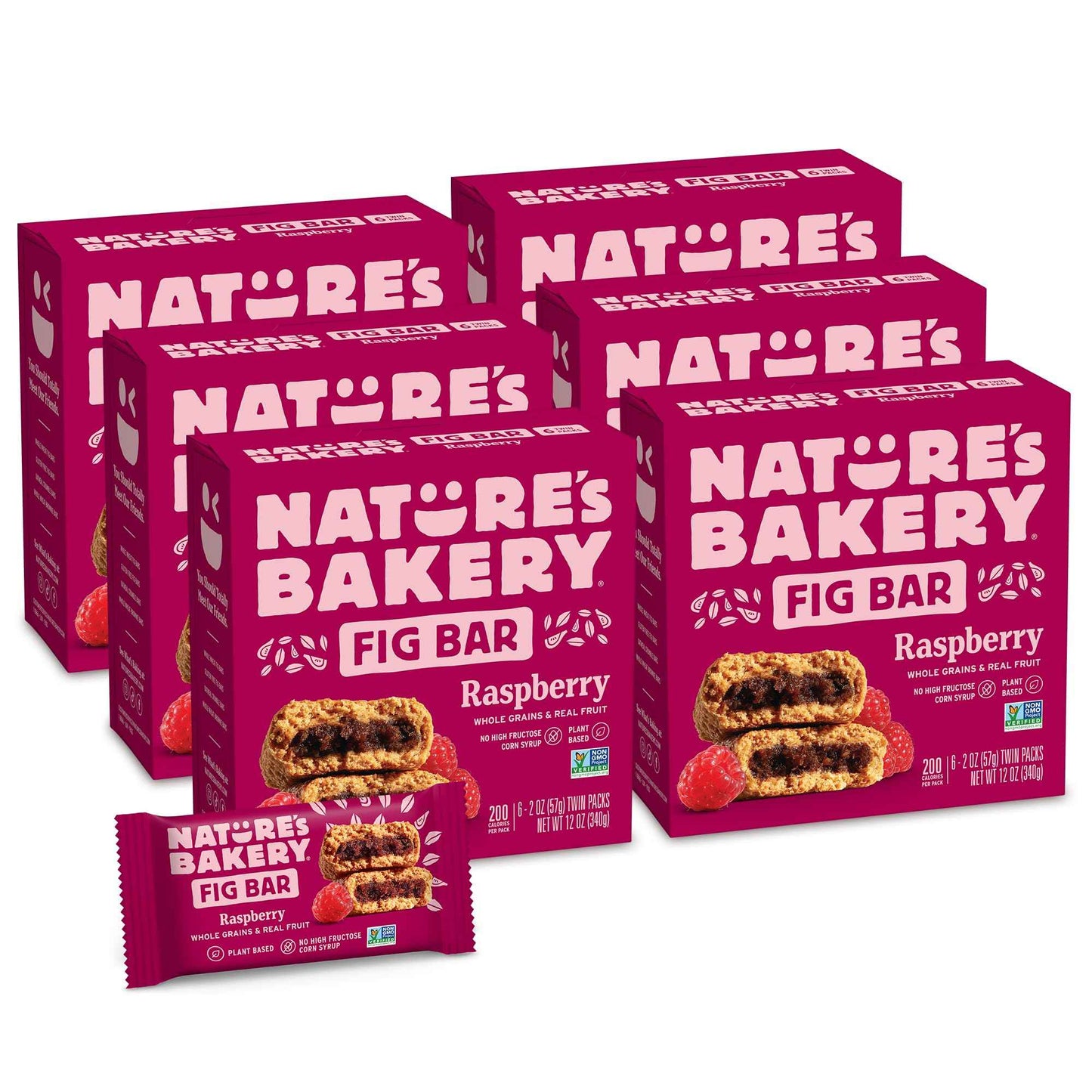 Nature's Bakery Whole Wheat Fig Bars, Real Fruit, Vegan, Non-GMO, Snack bar