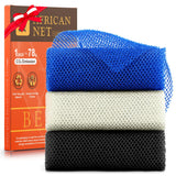 UJFQBH African Bath Sponge African Net Long Net Bath Sponge Exfoliating Shower Body Scrubber Back Scrubber Skin Smoother, Great for Daily Use