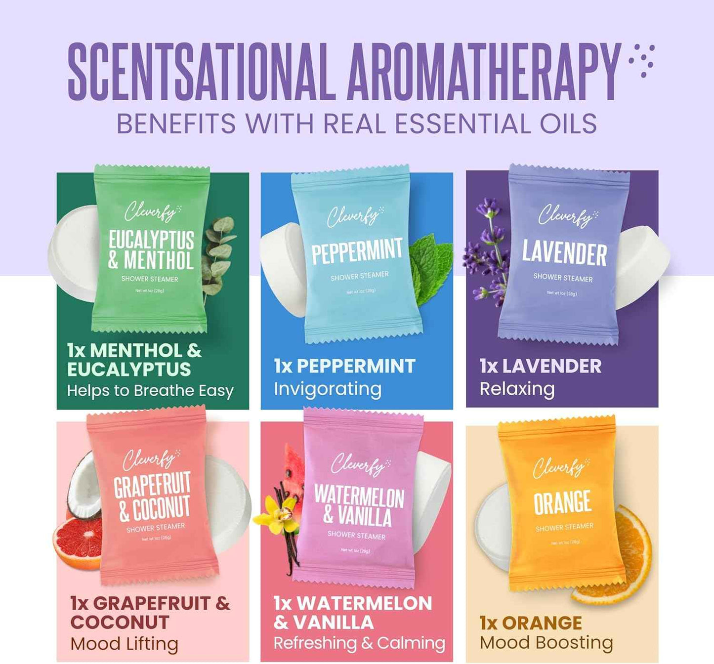 Cleverfy Shower Steamers Aromatherapy - Easter Basket Stuffers for Teens and Adults - Easter Gifts for Women and Men, Girls and Boys