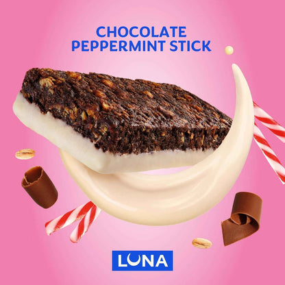 LUNA Bar - Chocolate Peppermint Stick Flavor - Gluten Free Snack Bars - Non-GMO - Protein Bars - Made with Organic Oats - Value Pack (12 Pack)