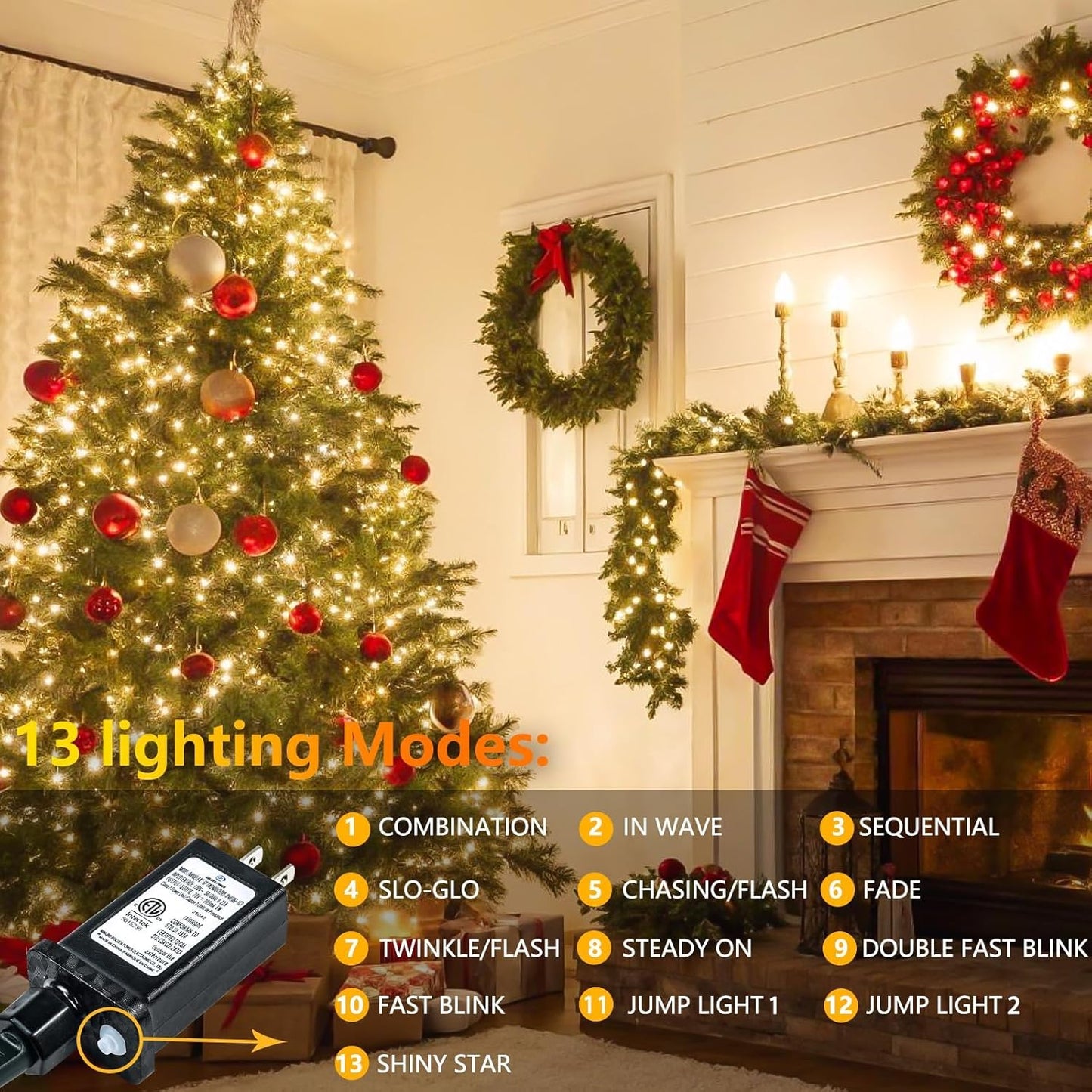 Connectable_200_LED_Christmas_Lights_Indoor_Outdoor_with_Timer,_66FT_13_Modes_Warm_White_String_Lights_Waterproof,_Twinkle_Fairy_Lights_Plug_in_Clear_Wire_for_Christmas_Tree,_Bedroom,_Classroom_Decor