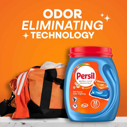 Persil Ultra Pacs Advanced Clean Oxi+Odor Power Laundry Detergent