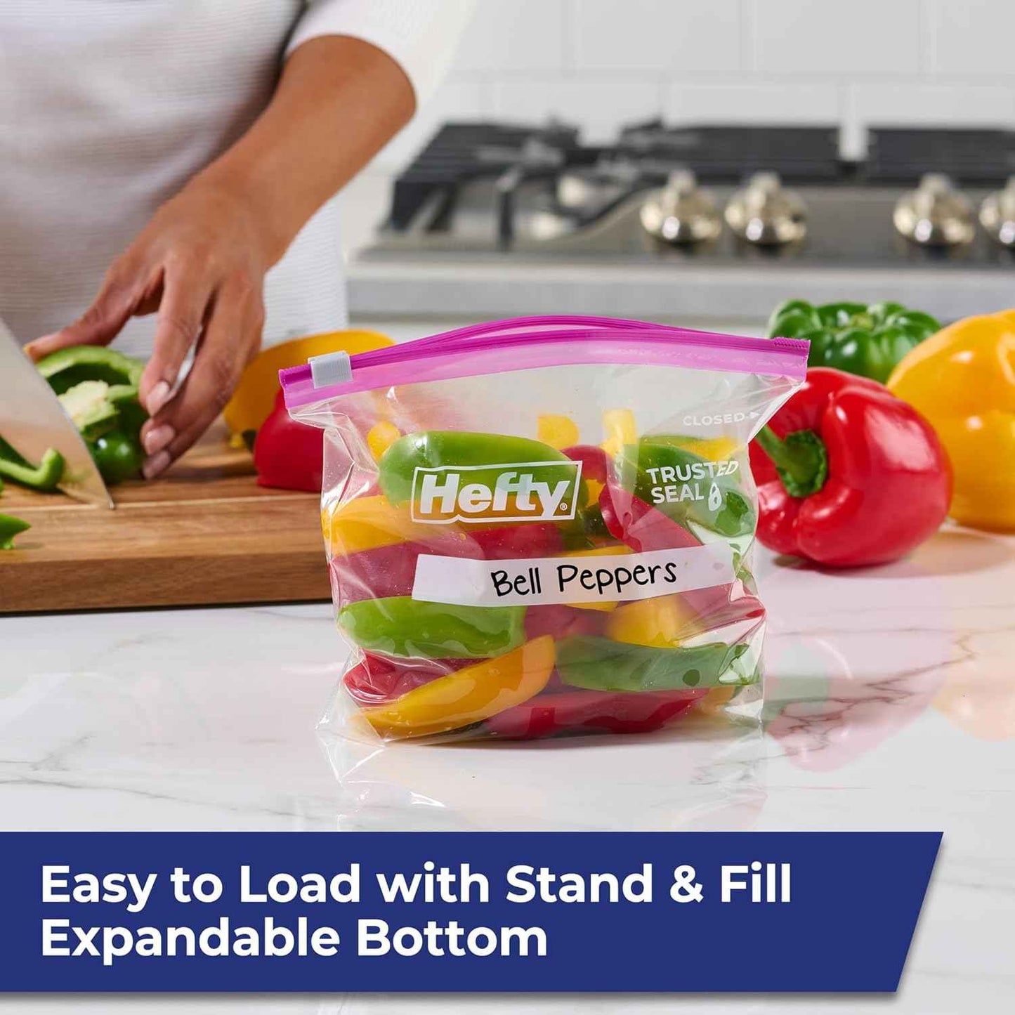 Hefty Slider Storage Bags, Quart Size, 78 Count
