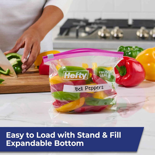 Hefty Slider Storage Bags, Quart Size, 78 Count