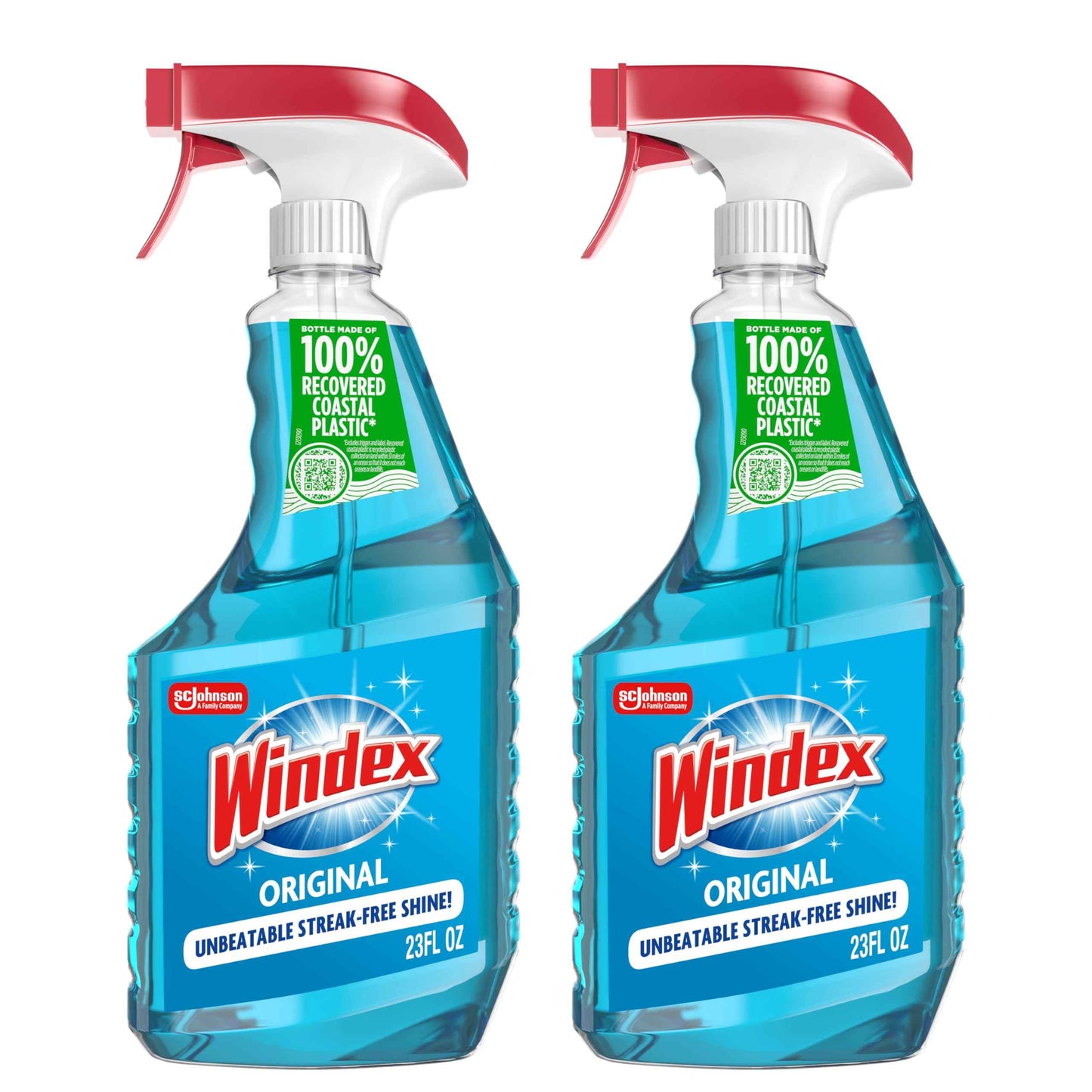 Windex Glass and Window Cleaner Spray Bottle, Packaging Designed to Prevent Leakage and Breaking, Surface Cleaning Spray, Original Blue Scent