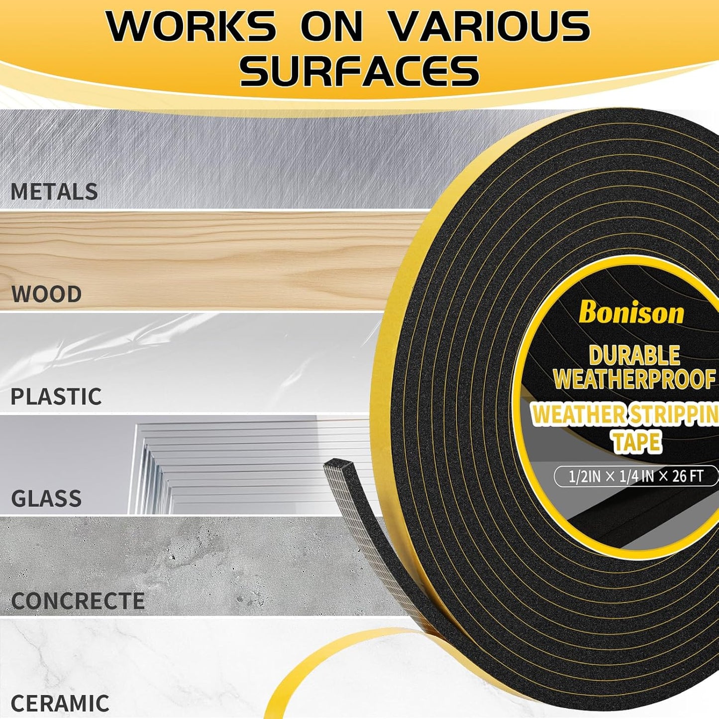26Ft_Weather_Stripping_Door_Seal_-_1/2"_x_1/4"_Door_Seal_Strip_for_Door_Frame,_High_Density_Foam_Insulation_Tape,_Self_Adhesive_Soundproof_Gap_Filler_for_Doors,_Windows,_Sliding_Door_and_AC_Units