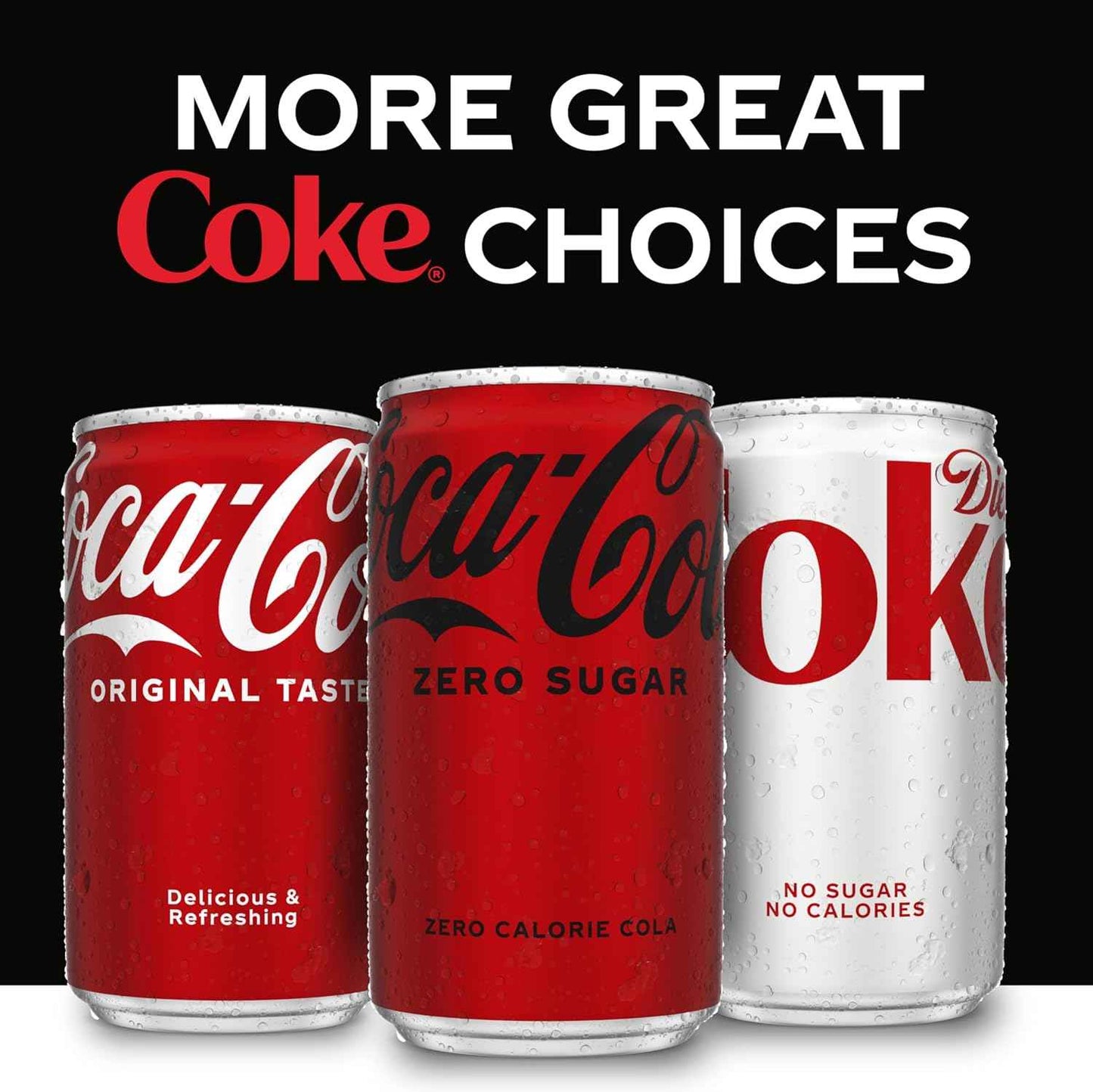 Coca-Cola Coke Zero Sugar Diet Soda, 10 Pack, 20 pack, 24 pack